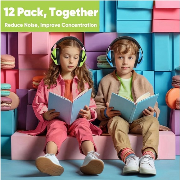 12 Pack Noise Canceling Headphones for Kids, Kids Ear Protection Earmuffs for... - Picture 2 of 6